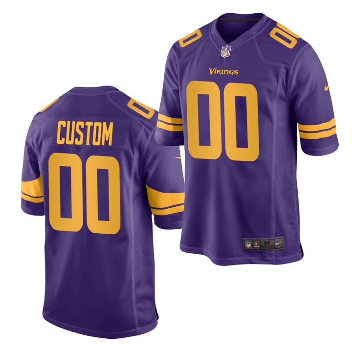 Men Minnesota Vikings Custom Nike Purple Game Alternate NFL Jersey